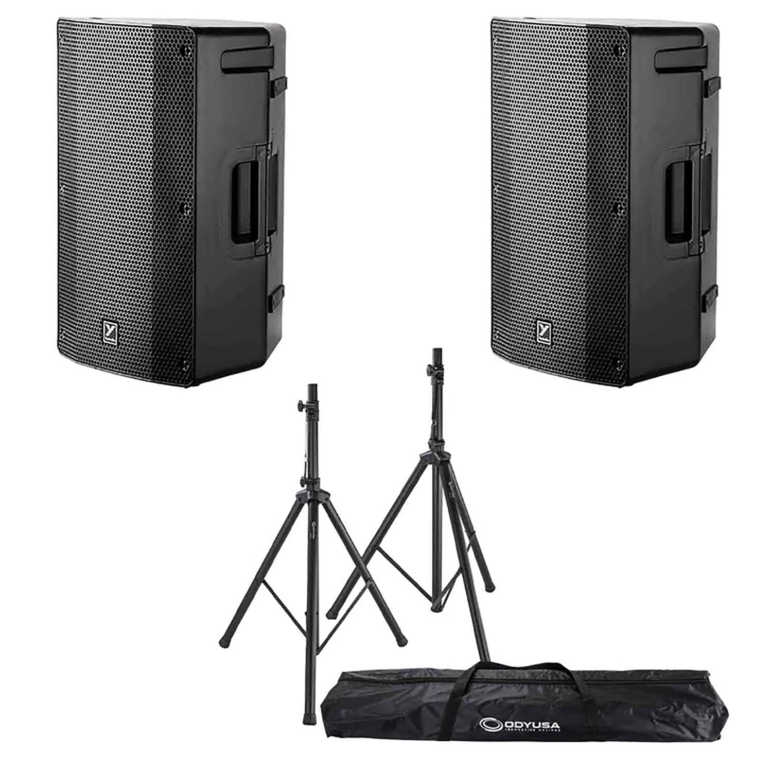 Yorkville YXL15P 15-inch / 1-inch Powered Speaker Package with Stands and Bag - Hollywood DJ