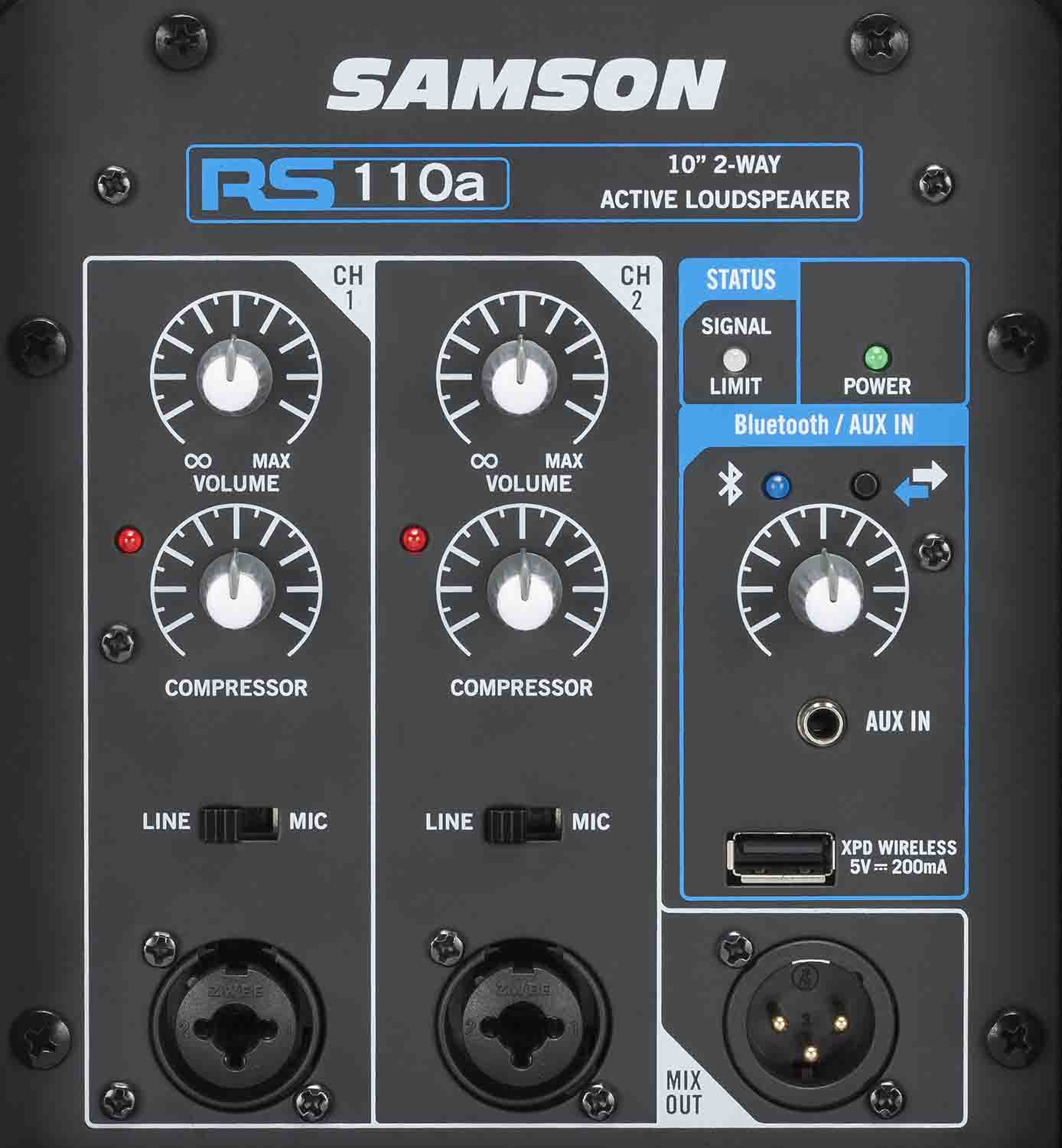 Samson RS110A 300W 2-Way Active Loudspeaker - 10 Inch - Hollywood DJ