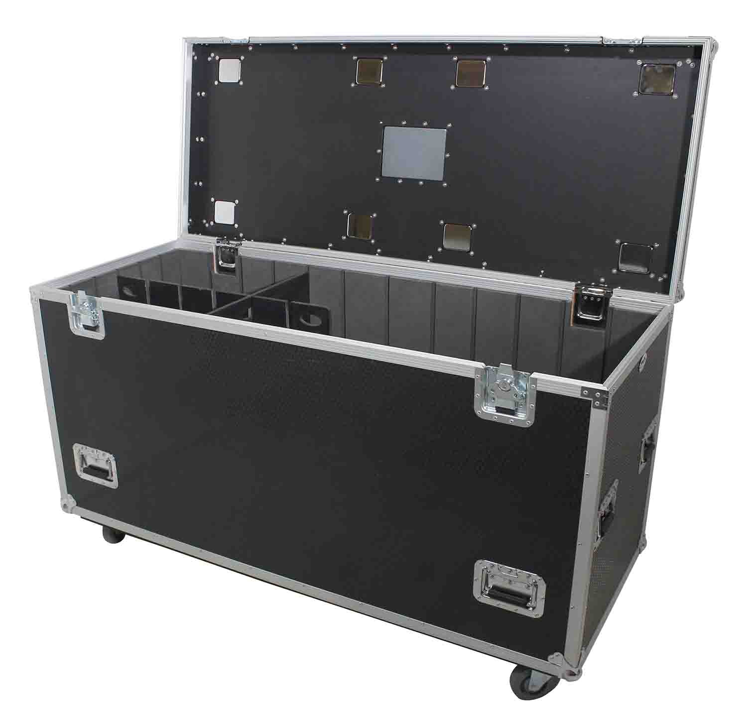 PROX XS-UTL246036W MK2 Heavy-Duty Truck Pack Utility Flight Case W-Divider and Tray Kit, W-4" Casters, 1/2 Inch Plywood - Hollywood DJ