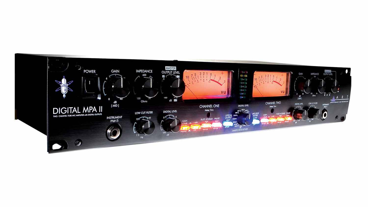 Art DMPAII Digital MPA-II, 2 Channel Microphone Preamp with A/D Conversion - Hollywood DJ