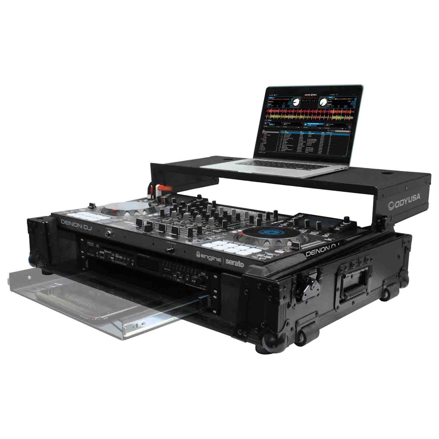 Open Box: Odyssey FZGSMCX8000W2BL Flight Case for Denon MCX8000 DJ Controller - Black - Hollywood DJ