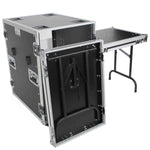 ProX T-16RSS24WDST, 16U Space Amp Rack Mount ATA Flight Case Incl. 2x Side Tables and Casters - 24" Depth - Hollywood DJ