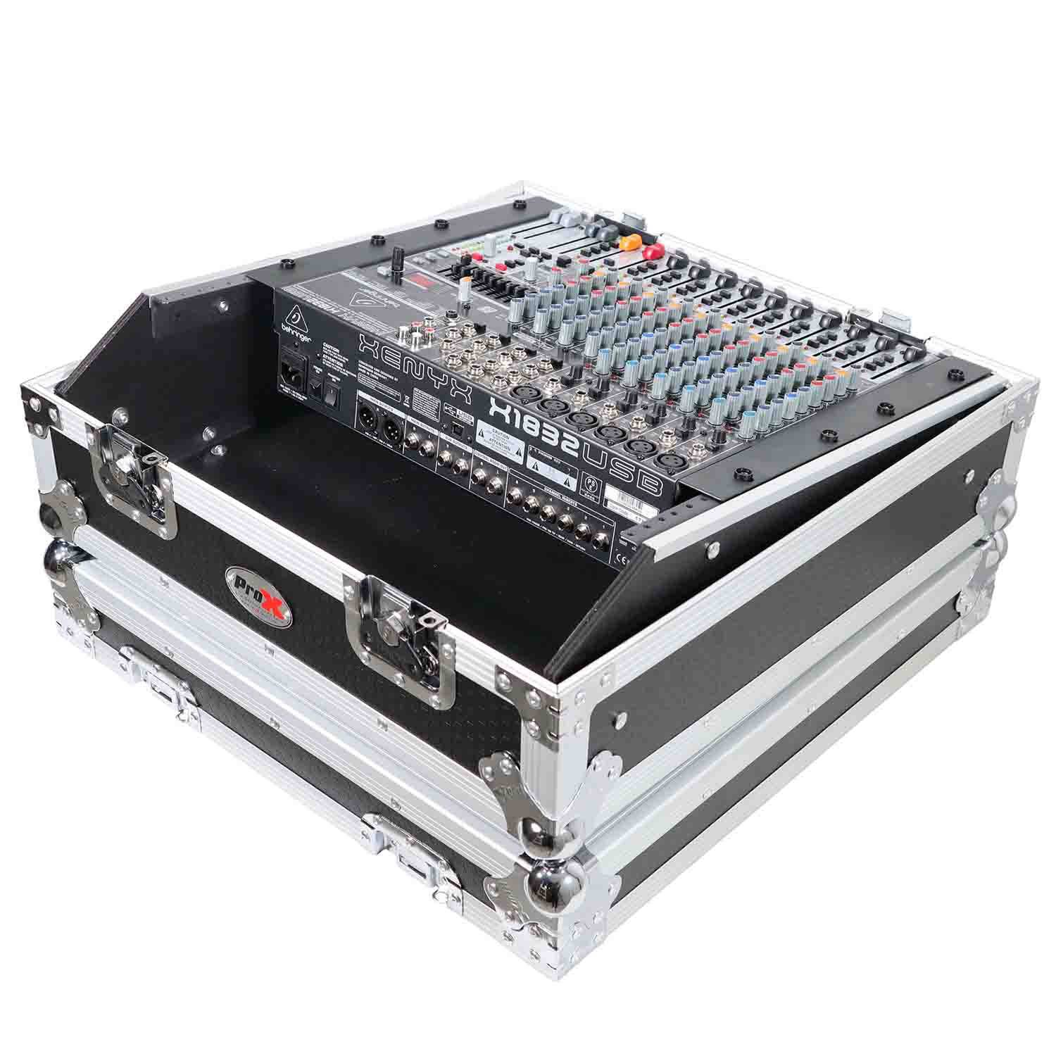 ProX T-MC DJ Flight Case For Universal 10U 19" Topload Rack Mountable Live Sound Mixer - Hollywood DJ