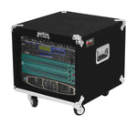 Odyssey CRP08W Pro 8U Carpeted Amp Rack Case with Wheels - Hollywood DJ