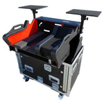 Prox XZF-YDM7EX2UDLMA, Flip-Ready Console Case for Yamaha DM7-EX with Hydraulic Easy Lifting Detachable Deck Laptop Monitor Arm and Auto Casters by ProX Cases
