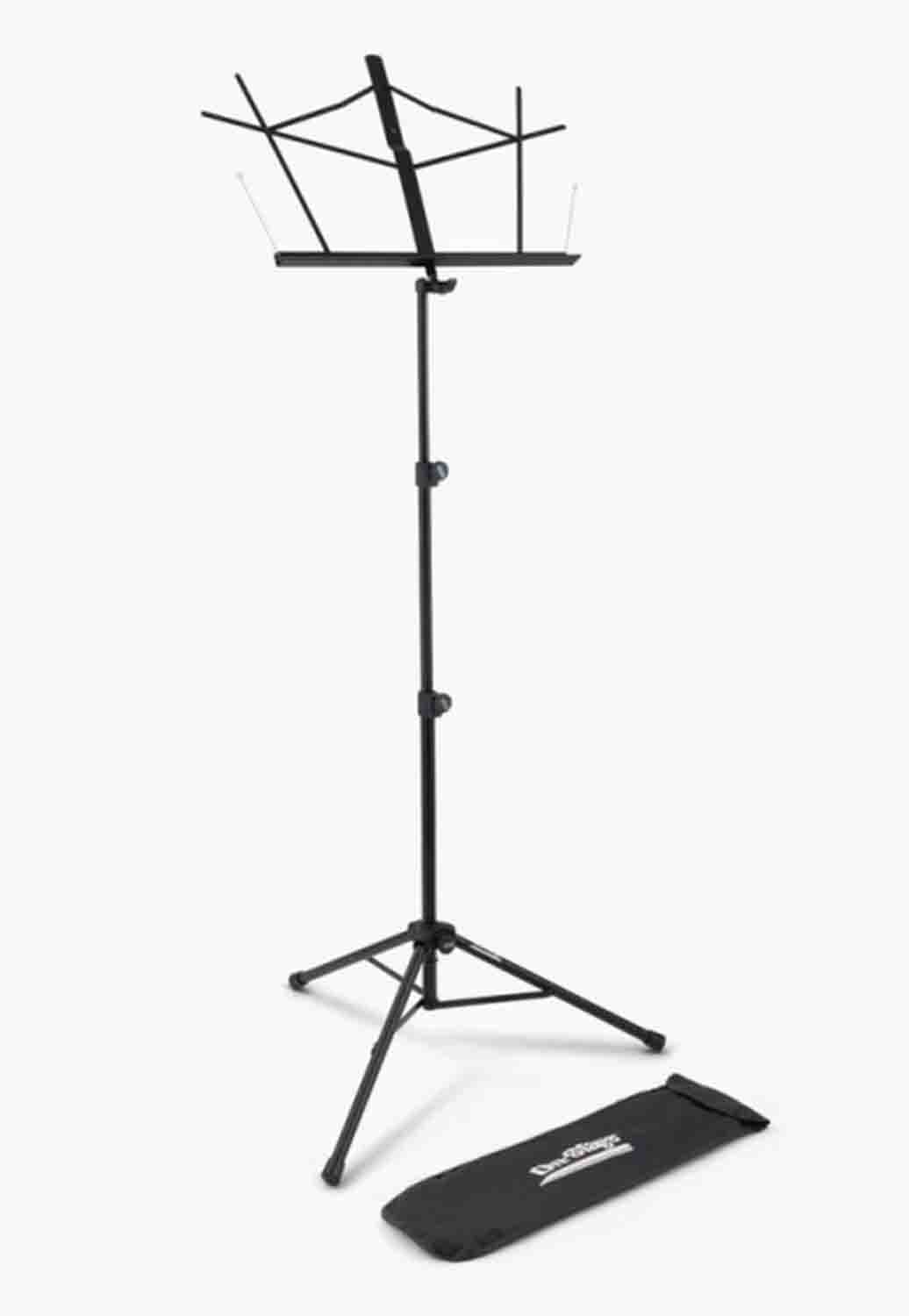 OnStage SM7222BB Tripod-Base Sheet Music Stand with Bag - Hollywood DJ