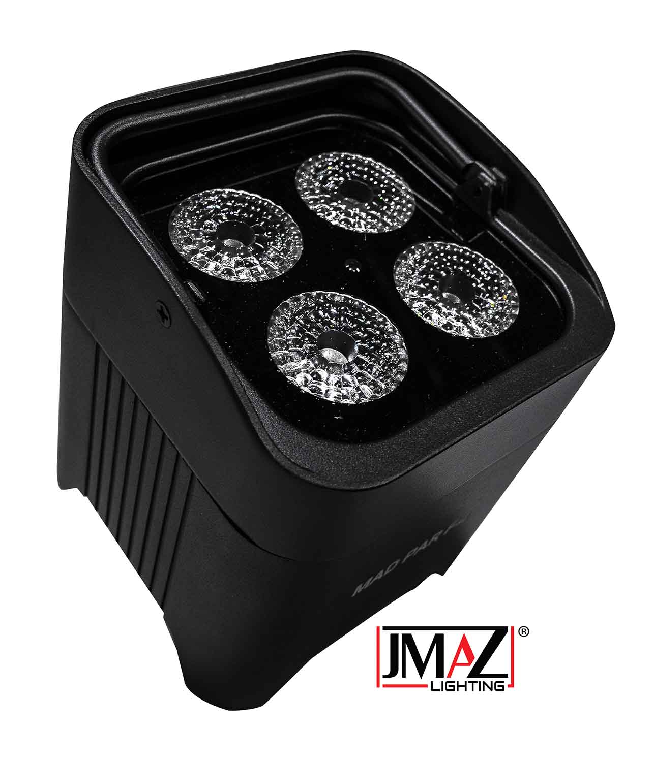 JMAZ JZ1004 Wireless Uplight MAD Par HEX 4S Package, 10 PCS Of MAD Par Uplights HEX4S With Charging Road Case - Black - Hollywood DJ