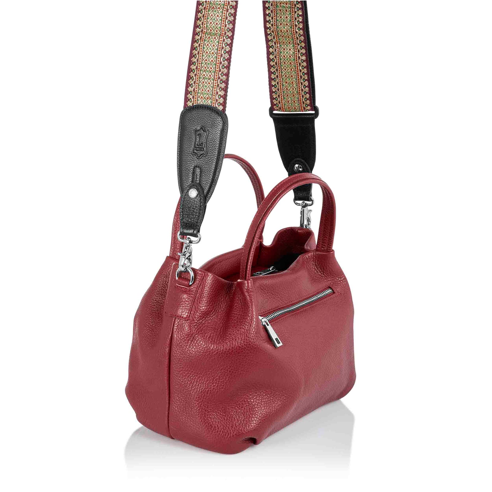Levy's Leathers TPCS03-BLK Pair of Handbag Guitar Strap Converters with Chrome Hardware - Black - Hollywood DJ