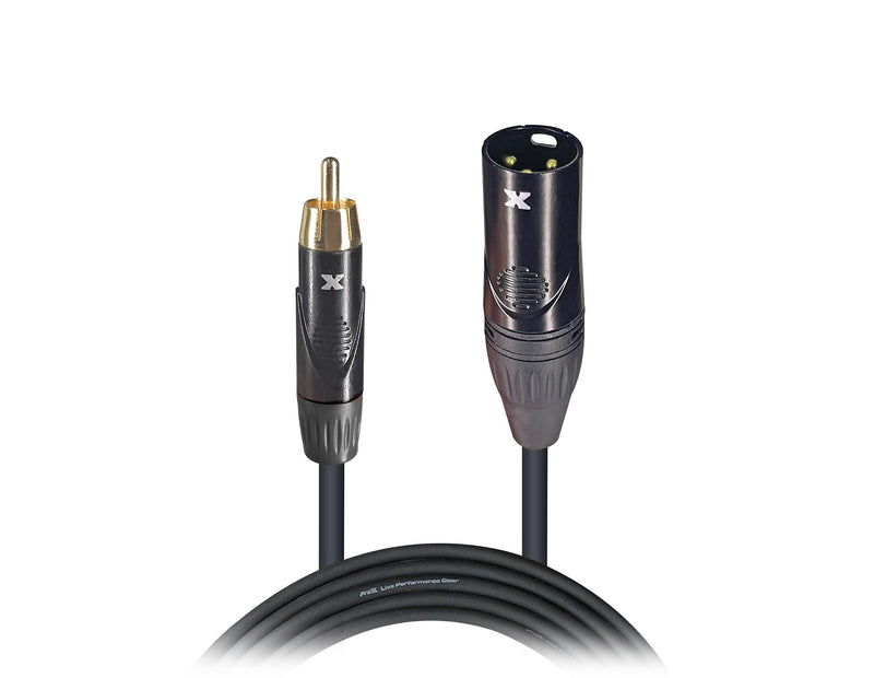 Prox XC-RXM25 Unbalanced RCA to XLR3-M High Performance Audio Cable - 25 Feet by ProX Cases